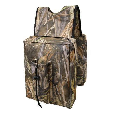 UNISTRENGH Snowmobile ATV Tank Saddlebags Durable Universal ATV Fender Bag Camo Waterproof Front Accessories Storage Pack Luggage with Water/Drink Pocket (Camouflage)