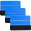 Durable Black Felt Edge Vinyl Squeegee Tool 4-Inch, Car Vinyl Film Wrapping Decal Window Tint Work, Professional Scratch Free Squeegee (Pack of 3) view 1