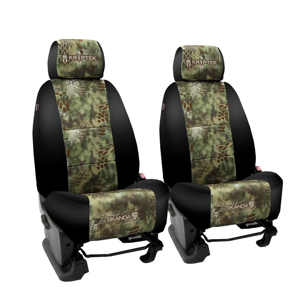 ShearComfort Front Seats Custom Kryptek Neo-Supreme Seat Covers Compatible with Toyota 4Runner (2010-2022) in Black w/Kryptek Neo-Supreme Mandrake for Buckets w/Adjustable Headrests (SR5)