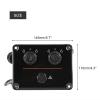 Dual Key Switch Panel Kit, 6K1-82570-08-00 12V 0.1W Dual Engine Key Switch Panel Switch Assembly Replacement Fit for Outboard Double Vertical Control Engines view 3