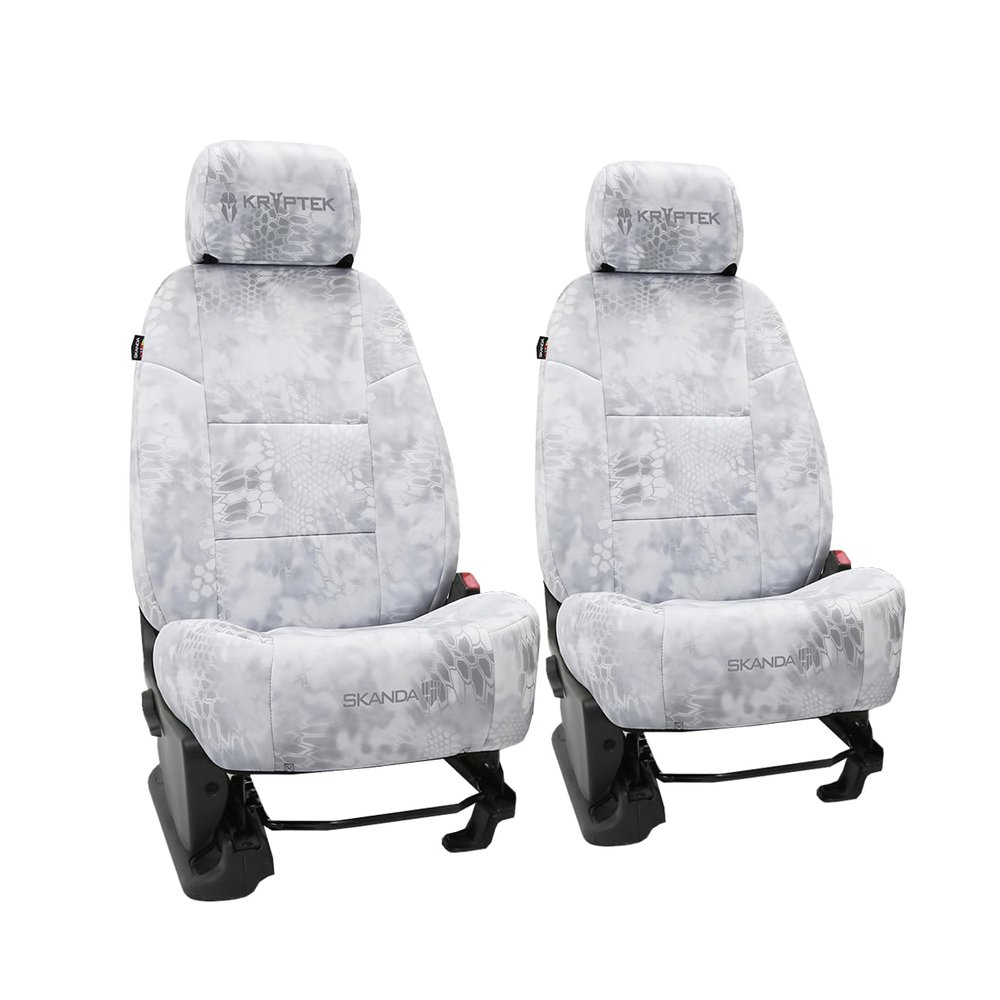 ShearComfort Front Seats Custom Kryptek Neo-Supreme Seat Covers Compatible with Volkswagen Tiguan (2018-2022) in Kryptek Neo-Supreme Yeti for Buckets w/Adjustable Headrests