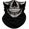 Obacle Motorcycle Face Mask Sun UV Dust Wind Protection Tube Mask Seamless Bandana Skeleton Face Mask for Men Women Bike Riding Cycling Biker Outdoor Festival (Skull Neat Teeth Black Face) view 1