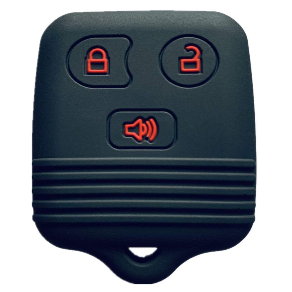 Ford Lincoln Key Fob Cover: Mazda 3 Buttons Silicone Car Key Shell Fit for Explorer Edge Escape F150 Expedition Mercury Navigator Ranger Mariner| Rpkey Keyless Remote Case Replacement (Black-1)