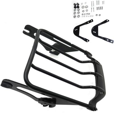 XKMT- Detachable Two-Up Air Wing Luggage Rack Docking Compatible with H-D Touring 97-08 07 06 Black