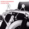 XKMT- Detachable Two-Up Air Wing Luggage Rack Docking Compatible with H-D Touring 97-08 07 06 Black view 3