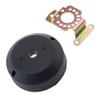 Gazechimp Boat Steering Wheel Bezel 90 Degree Mount for Rotary Helm Black view 1