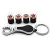 BENBW 5Pcs/Set Face Style Car Tire Wheel Valve Caps with Wrench Car Tire Valve Caps car Styling view 1
