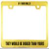 Printtoo Gold If I Had Balls They Would Be Bigger Than Yours Text Stainless Steel License Plate Frame 2 Holes Waterproof Vinyl Cut Letters-12 x 6 Inches view 1