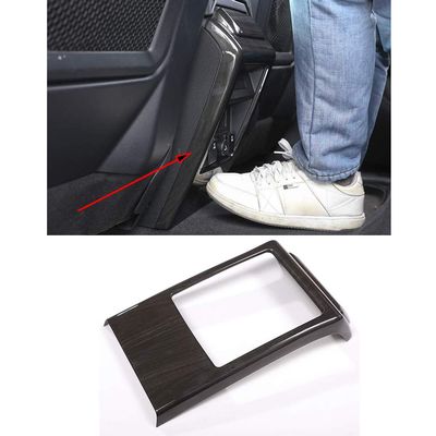 YIWANG ABS Car Rear Seat Air Conditioning Vent Frame Cover Trim 1Pcs For Land Rover Discovery Sport 2015 2016 Car Accessories (Black Wood Grain)