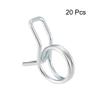 uxcell Double Wire Spring Hose Clamp 8mm Inner Dia Fit 8.5-9.2mm OD Hose Fuel Line Silicone Tube Spring Clips Zinc Plated 20Pcs view 2