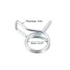uxcell Double Wire Spring Hose Clamp 8mm Inner Dia Fit 8.5-9.2mm OD Hose Fuel Line Silicone Tube Spring Clips Zinc Plated 20Pcs view 3