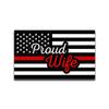 2-Pack Proud Firefighter Wife Thin Red Line Flag | Premium Quality Vinyl Decal Stickers | 5.5-Inch Laminated with UV Protective Laminate | PD2934 view 1