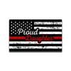 2-Pack Proud Firefighter Daughter Distressed- Thin Red Line Flag | Premium Quality Vinyl Decal Stickers | 5.5-Inch Laminated with UV Protective Laminate | PD2930 view 1
