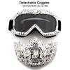 SPOSUNE Motorcycle Goggles Detachable Face Mask, ATV Dirt Bike Paintball Goggle Anti-Scratch UV400 Eyewear for Men Women view 4