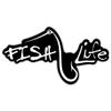 Fish Life Vinyl Decal Sticker Easy Application Peel & Stick Design Compatible with Cars, Trucks, Vans, SUVs, Walls, Cups, Laptops 7-Inch White on Black Background Decal KCD2769 view 2