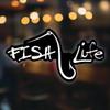 Fish Life Vinyl Decal Sticker Easy Application Peel & Stick Design Compatible with Cars, Trucks, Vans, SUVs, Walls, Cups, Laptops 7-Inch White on Black Background Decal KCD2769 view 3