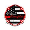2-Pack Proud Firefighter Crest Daughter Thin Red Line Flag | Premium Quality Vinyl Decal Stickers | 5.5-Inch Laminated with UV Protective Laminate | PD2970 view 1