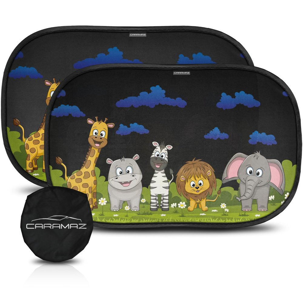 CARAMAZ Car Window Shade for Baby with Certified UV-Protection 2 Pack - 20"x12"