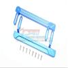 GPM For Traxxas TRX-4 Defender/Tactical Unit/Blazer Upgrade Parts Aluminum Side Steps (Reticulated Pattern A) - 1Pr Set Blue view 1