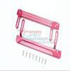 GPM For Traxxas TRX-4 Defender/Tactical Unit/Blazer Upgrade Parts Aluminum Side Steps (Reticulated Pattern A) - 1Pr Set Red view 1