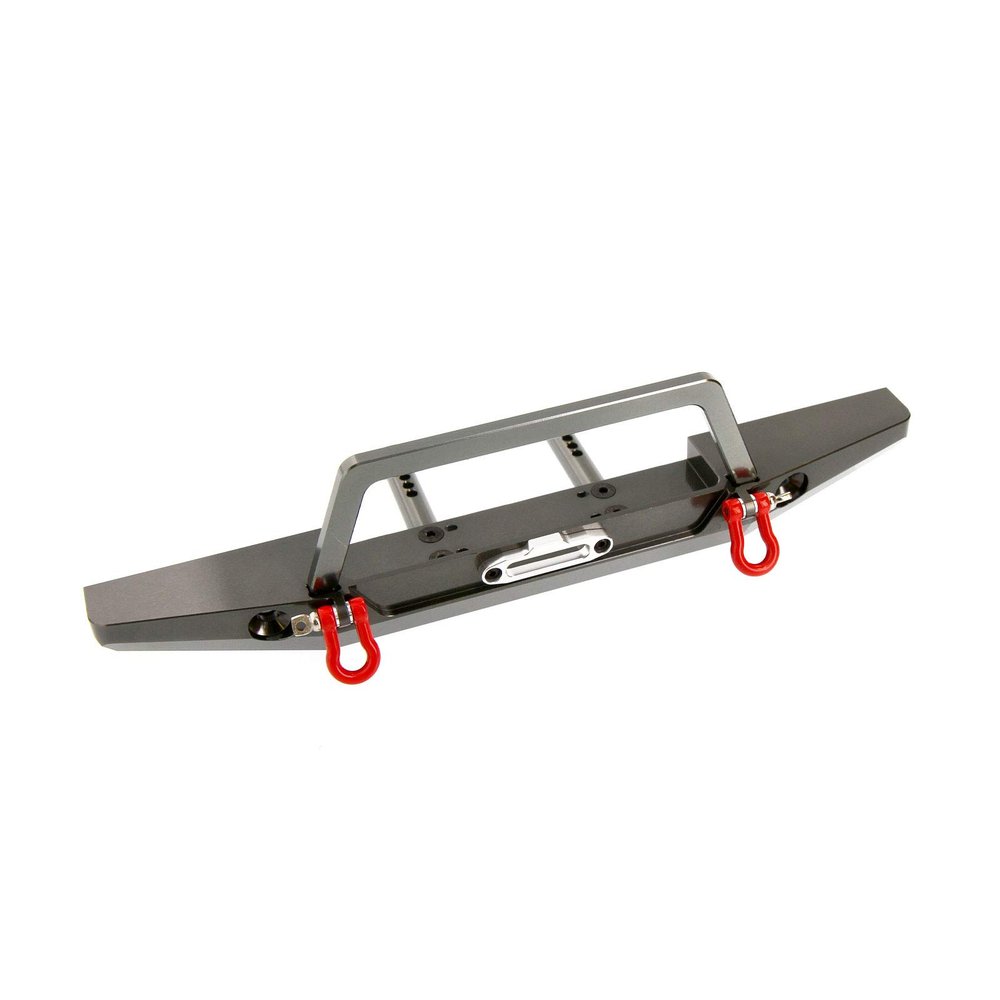 Atomik - Alloy Scale Front Bumper - RC Car Replacement for Axial SCX10 II - Hardened Billet 6061 Aluminum - Lightweight & Durable Performance - Front Chassis Upgrade Part AX31571 - Grey