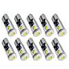 Ruiandsion 10pcs 194 LED Light Bulb 12-24V Super Bright LED Chipsets 168 2825 W5W T10 Wedge LED Replacement Bulbs Canbus Error Free for Car Door Courtesy License Plate Lights,White view 1