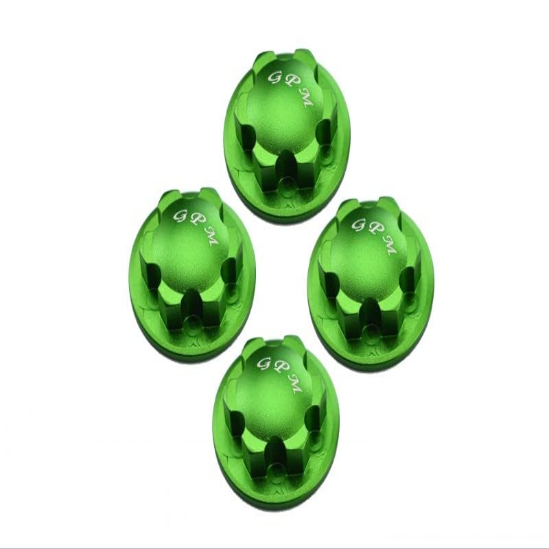 Aluminum Wheel Lock for 1:8 Arrma KRATON 6S / Outcast 6S / Notorious 6S / Typhon 6S / Talion 6S / KRATON 6S V5 / Notorious 6S V5 / 1:10 SENTON 6S - 4Pc Set Green