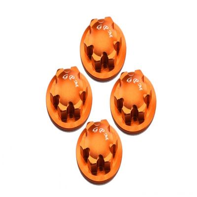Aluminum Wheel Lock for 1:8 Arrma KRATON 6S / Outcast 6S / Notorious 6S / Typhon 6S / Talion 6S / KRATON 6S V5 / Notorious 6S V5 / 1:10 SENTON 6S - 4Pc Set Orange