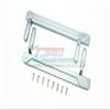GPM For Traxxas TRX-4 Defender/Tactical Unit/Blazer Upgrade Parts Aluminum Side Steps (Reticulated Pattern A) - 1Pr Set Gray Silver view 1