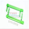 GPM For Traxxas TRX-4 Defender/Tactical Unit/Blazer Upgrade Parts Aluminum Side Steps (Reticulated Pattern A) - 1Pr Set Green view 1