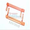 GPM For Traxxas TRX-4 Defender/Tactical Unit/Blazer Upgrade Parts Aluminum Side Steps (Reticulated Pattern A) - 1Pr Set Orange view 1