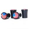 4 Pcs/Set Car Styling Zinc Alloy America National Flag Car Tire Valve Caps Wheel Tires Tire Stem Air Cap Airtight Covers (Black) view 1