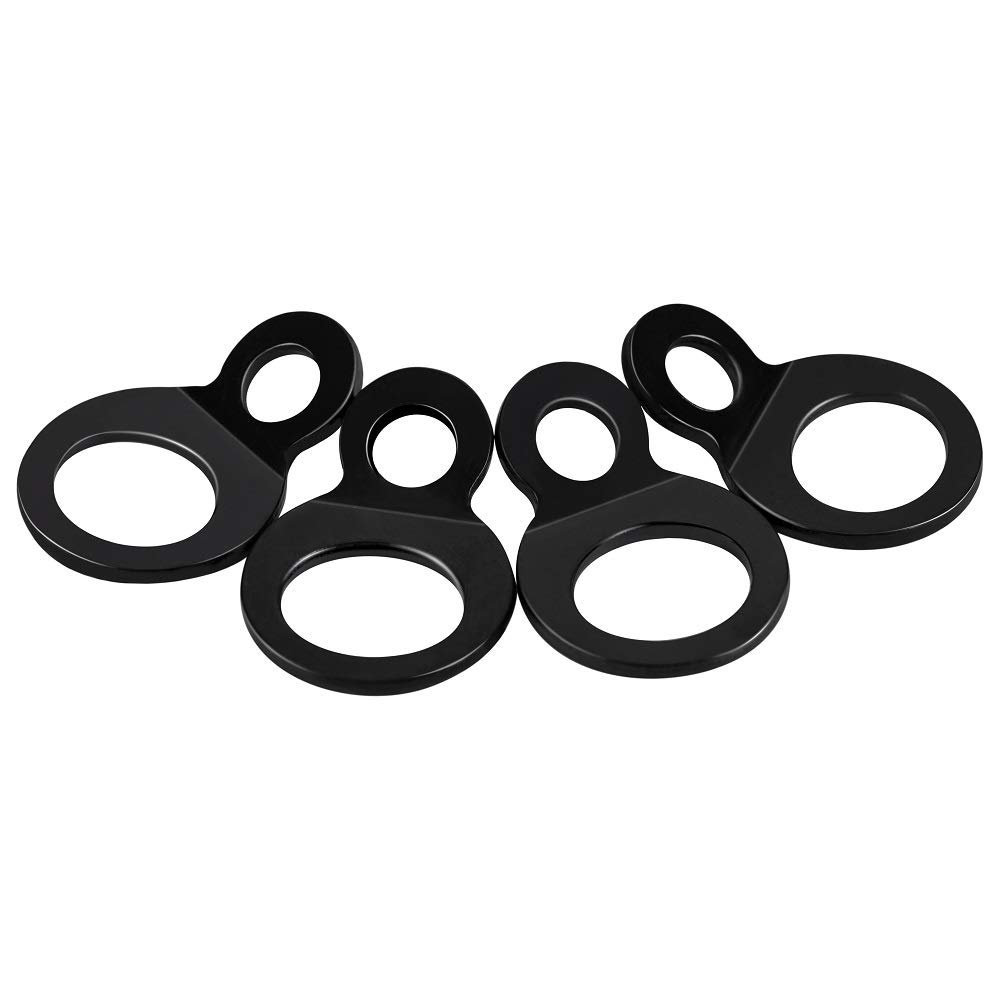 4-Pack Dirt Bike Tie Down Strap Rings, Motorcycle Handlebar Soft Loop Anchors for Truck Pickup Trailer Transport, Fits Coated Hooks