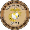 U.S.M.C. MOS 0171 Administrative Control Unit Specialist Decal 3.8" - Desert Tan view 1
