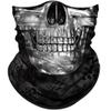 Obacle Half Face Mask - Sun Dust Wind Protection, Durable Tube Mask with Bandana Style, Skull Skeleton Design - Silver White with Neat Teeth, Unisex - Bike Riding, Motorcycle, Fishing, Hunting view 1