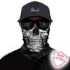 Obacle Half Face Mask - Sun Dust Wind Protection, Durable Tube Mask with Bandana Style, Skull Skeleton Design - Silver White with Neat Teeth, Unisex - Bike Riding, Motorcycle, Fishing, Hunting view 2