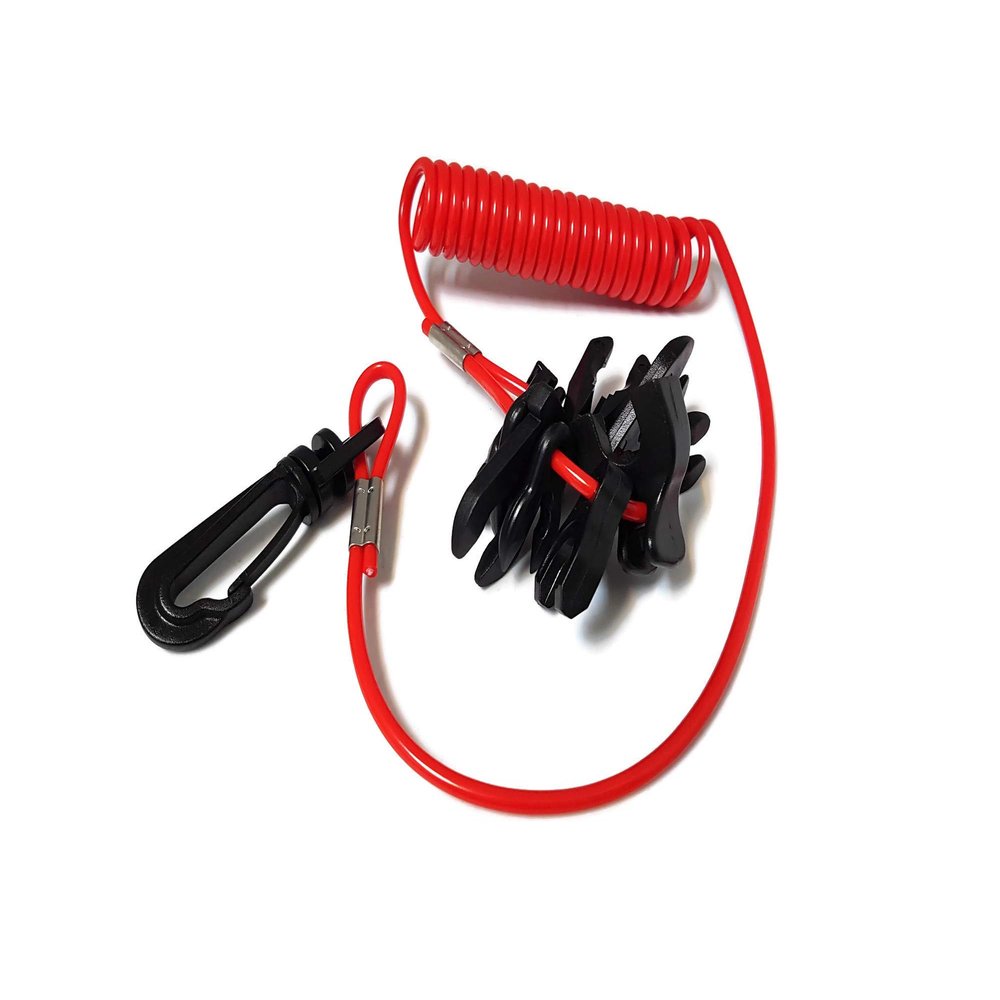 ITACO Boat Marine Kill Stop Switch 10 Keys with Lanyard Compatible for Honda Yamaha Johnson Evinrude OMC Mercury Yamaha Honda Outboard Engine