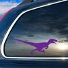 Dark Spark Decals Running Raptor, Velociraptor Dino 6 inch Purple Indoor Outdoor Vinyl Decal view 2