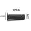 BHYShop Retro Handlebar Hand Grips Rubber Anti-Slip 22mm 25mm Handle for Universal Motorcycle Harley Honda Kawasaki (Black, 7/8") view 3