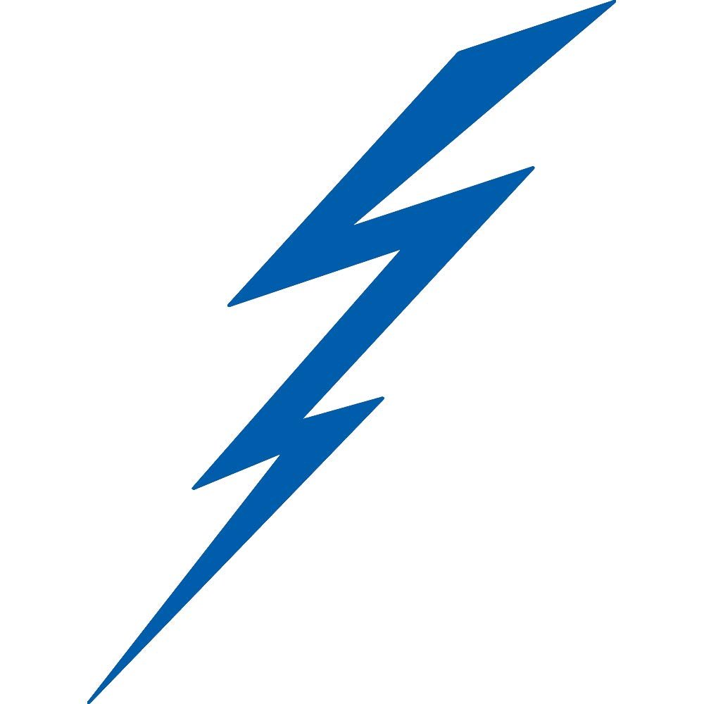 Transparent Decal Stickers of Lightning (Azure Blue) Premium Waterproof Vinyl Decal Stickers for Laptop Phone Accessory Helmet Car Window Mug Tuber Cup Door Wall Decoration ANDauto011236BEd