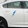 Transparent Decal Stickers of Lightning (Azure Blue) Premium Waterproof Vinyl Decal Stickers for Laptop Phone Accessory Helmet Car Window Mug Tuber Cup Door Wall Decoration ANDauto011236BEd view 3