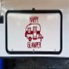 Black - Happy Glamper Vinyl Decal - RV Trailer Camping - Die Cut Decal 11w x 12h inches view 3
