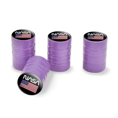 GRAPHICS & MORE NASA Worm Logo United States USA Flag Valve Stem Caps 4PK