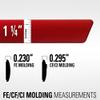 Dawn Enterprises FE-CLA-14 Painted Body Side Molding Compatible with Mercedes CLA - Rot (3089) view 4