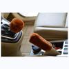 BlingSHD 2Pcs Set Soft Fluffy Auto Gear Shift Knob Cover Handbrake Grip Cover/Brown view 1