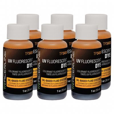 TRACER Products TP3400 Tracerline UV Fluorescent Oil Leak Detection Dye 6 (Six) 1 oz Bottles