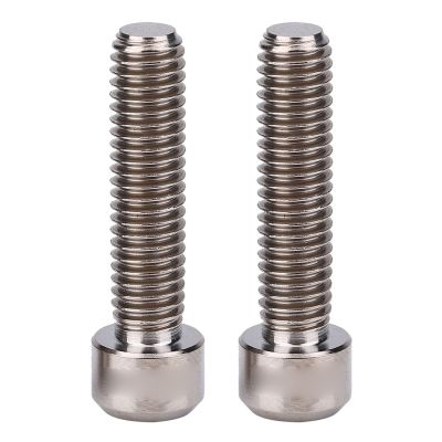 Disc Brake Caliper Bolts, Alloy Durable Lightweight, Mountain Bike Brake Hardware, 2Pcs M6 x 25mm, for Off-Road Cycling and Bike Repair Shops
