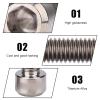 Disc Brake Caliper Bolts, Alloy Durable Lightweight, Mountain Bike Brake Hardware, 2Pcs M6 x 25mm, for Off-Road Cycling and Bike Repair Shops view 3