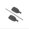 R/C Scale Accessories : Paddle For Canoe For 1:10 Crawlers - 3Pc Set Black view 1