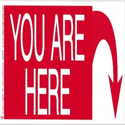 You are Here - Magnetic Bumper Sticker/Decal Magnet (11.5" X 3")